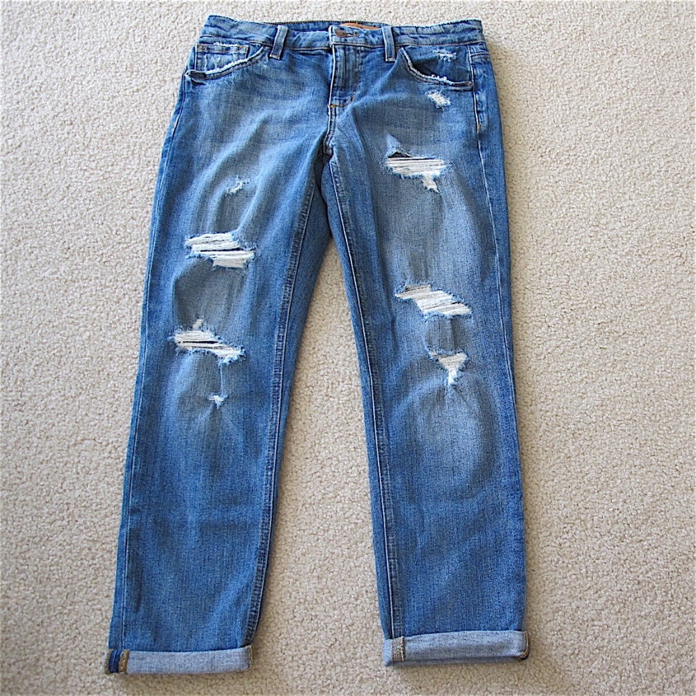 Joes Billie Boyfriend Slim Crop Distressed Jeans 4